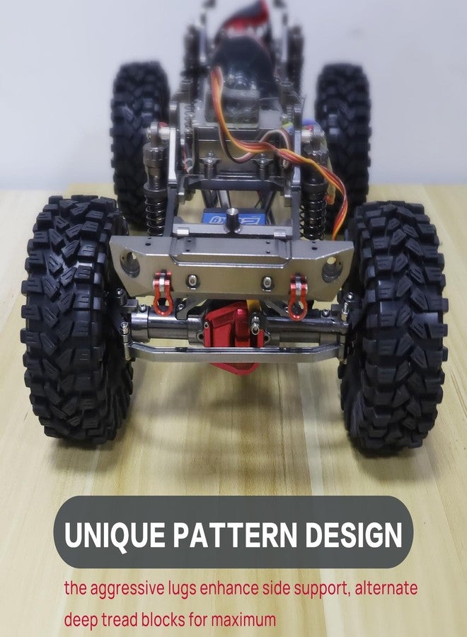 Raflot 4PCS 1.9 Crawler Tires RC Tires RC Rubber Tyre Set RC Crawler Tyre with Foam Insert for SCX10 90046 SCX10 UTB18 TRX4 TRX6 Redcat Gen8 7VS4-10 1/10 RC Crawler - Image 5